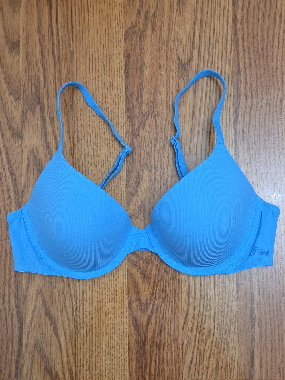 Victoria's Secret PINK Wear Everywhere T-Shirt Lightly Lined Ribbed Bra/ 36B